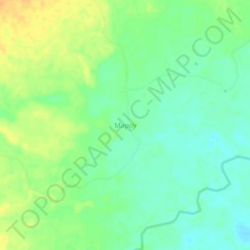 Topografische Karte Mapoy, Höhe, Relief