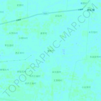 Topografische Karte 康家村, Höhe, Relief