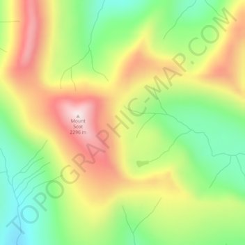 Topografische Karte Ilgachuz Range, Höhe, Relief