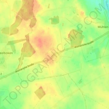 Topografische Karte Goddin, Höhe, Relief