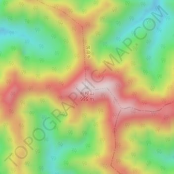 Topografische Karte 柏枧山, Höhe, Relief