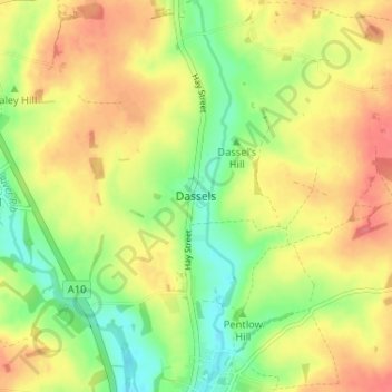 Topografische Karte Dassels, Höhe, Relief