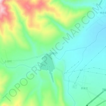 Topografische Karte 红崖村, Höhe, Relief