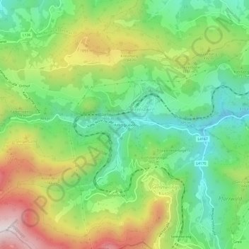 Topografische Karte Adlitzgraben, Höhe, Relief