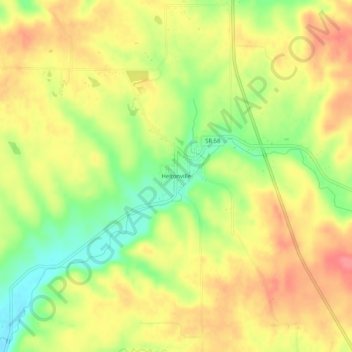 Topografische Karte Heltonville, Höhe, Relief