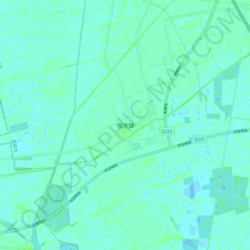 Topografische Karte 恒济镇, Höhe, Relief