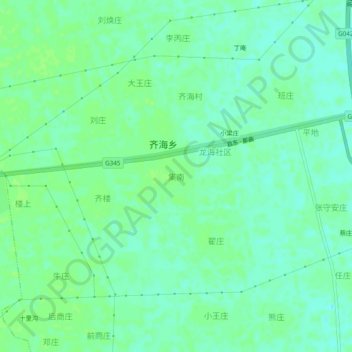 Topografische Karte 集南, Höhe, Relief