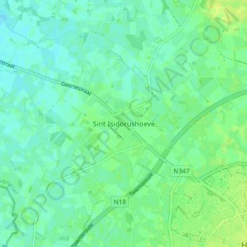 Topografische Karte Sint Isidorushoeve, Höhe, Relief