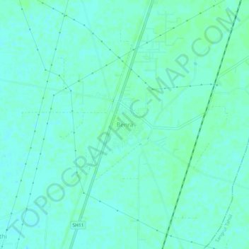 Topografische Karte Benra, Höhe, Relief