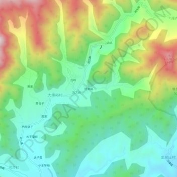 Topografische Karte 旺泉峪, Höhe, Relief