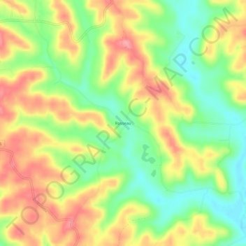 Topografische Karte Rosseau, Höhe, Relief