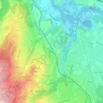 Topografische Karte La Place, Höhe, Relief