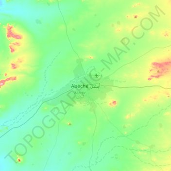 Topografische Karte Abischi, Höhe, Relief