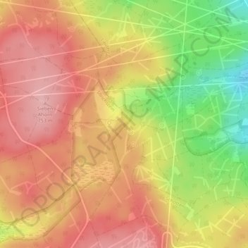 Topografische Karte Geiselstein, Höhe, Relief