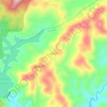 Topografische Karte Ithalar, Höhe, Relief