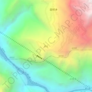 Topografische Karte 酒房, Höhe, Relief