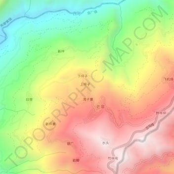 Topografische Karte 新寨, Höhe, Relief