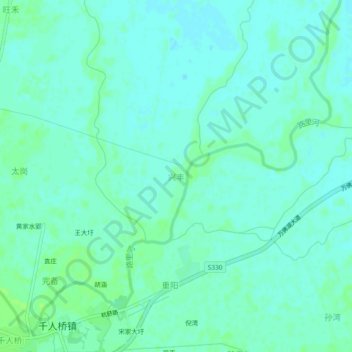 Topografische Karte 兴丰, Höhe, Relief