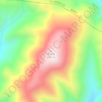 Topografische Karte 东猴顶, Höhe, Relief