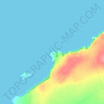 Topografische Karte Dunlicky Point, Höhe, Relief