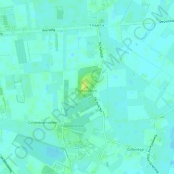 Topografische Karte Collendoorn, Höhe, Relief