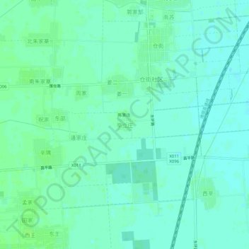 Topografische Karte 辛立庄, Höhe, Relief