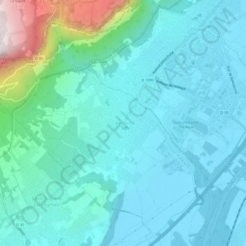 Topografische Karte Bernin, Höhe, Relief