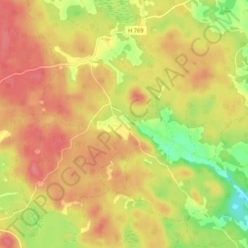 Topografische Karte Vånghult, Höhe, Relief