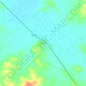 Topografische Karte Tahivilla, Höhe, Relief
