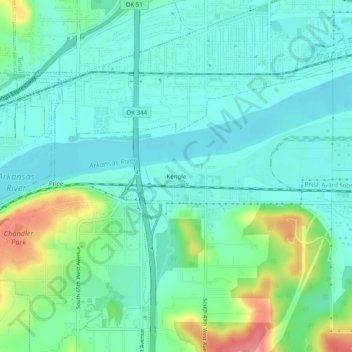 Topografische Karte Kengle, Höhe, Relief