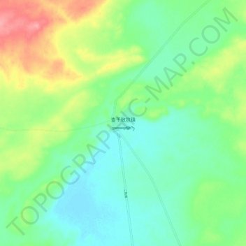 Topografische Karte 查干敖包镇, Höhe, Relief