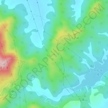 Topografische Karte 风口, Höhe, Relief
