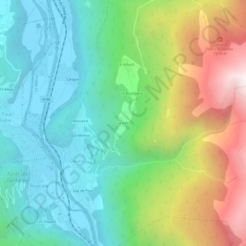 Topografische Karte La Ville, Höhe, Relief