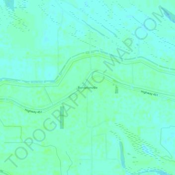Topografische Karte Bordelonville, Höhe, Relief