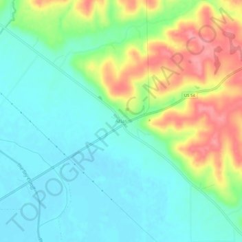 Topografische Karte Atlas, Höhe, Relief