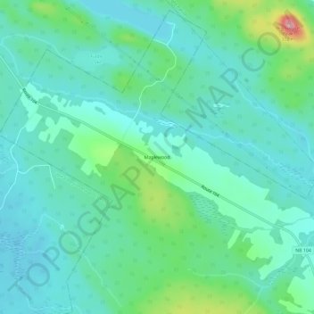 Topografische Karte Maplewood, Höhe, Relief