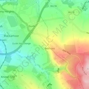 Topografische Karte Rann, Höhe, Relief
