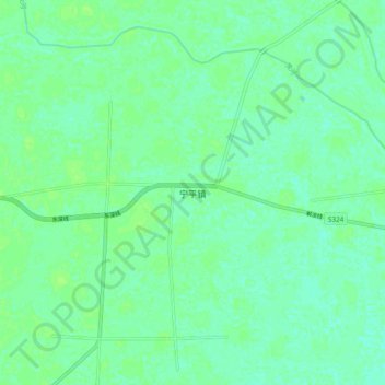 Topografische Karte 宁平镇, Höhe, Relief