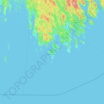 Topografische Karte Cape Sable Island, Höhe, Relief