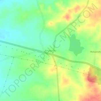 Topografische Karte Anagodu, Höhe, Relief