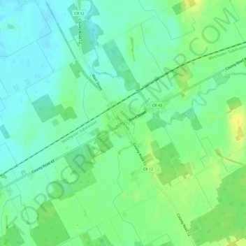 Topografische Karte Finch, Höhe, Relief