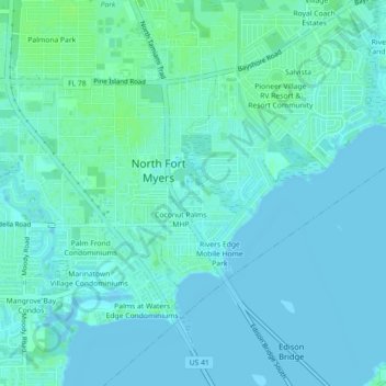 Topografische Karte Habitat for Humanity Housing, Höhe, Relief
