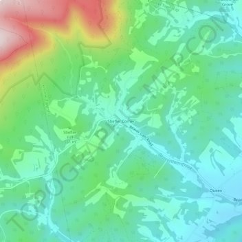 Topografische Karte Stiefler Corner, Höhe, Relief