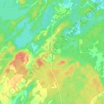 Topografische Karte Perth Road Village, Höhe, Relief