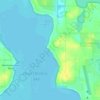 Topografische Karte Omaha Beach, Höhe, Relief