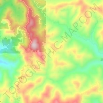 Topografische Karte 平良, Höhe, Relief