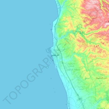 Topografische Karte Tartus, Höhe, Relief