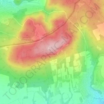 Topografische Karte Litermont, Höhe, Relief