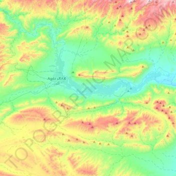 Topografische Karte Mezguita, Höhe, Relief
