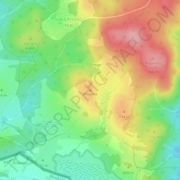 Topografische Karte Schweinberg, Höhe, Relief